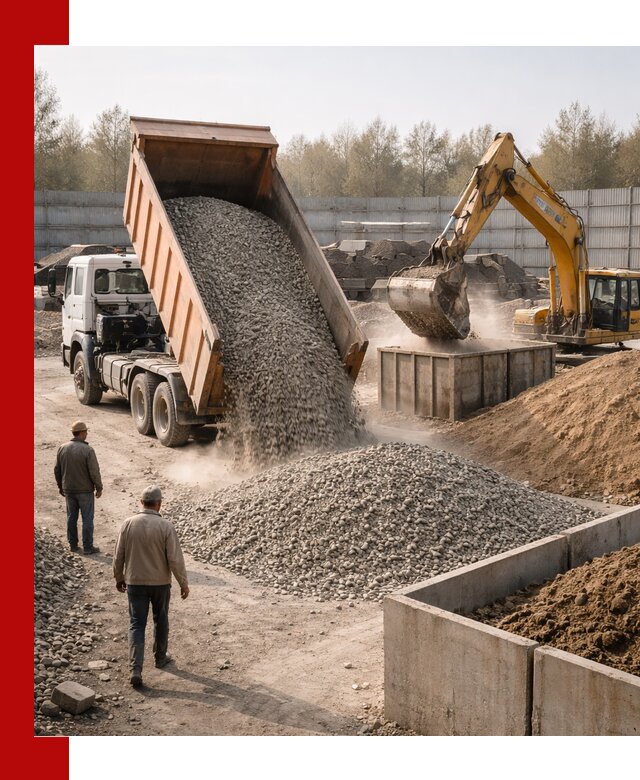 Доставка нерудных материалов с погрузкой и разгрузкой в Солнечногорске