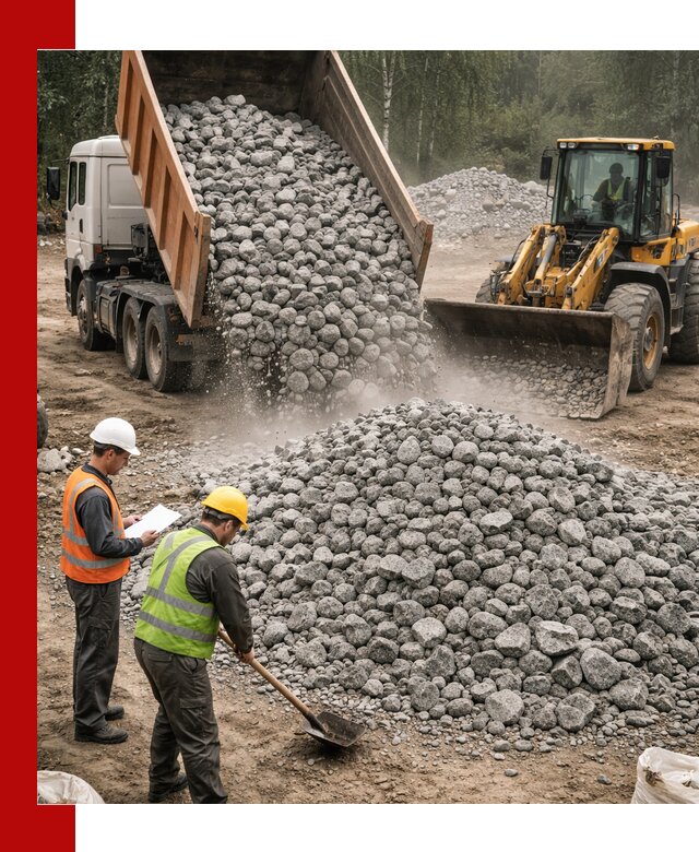 Гранитный щебень фракция 70-150 доставка в Солнечногорске