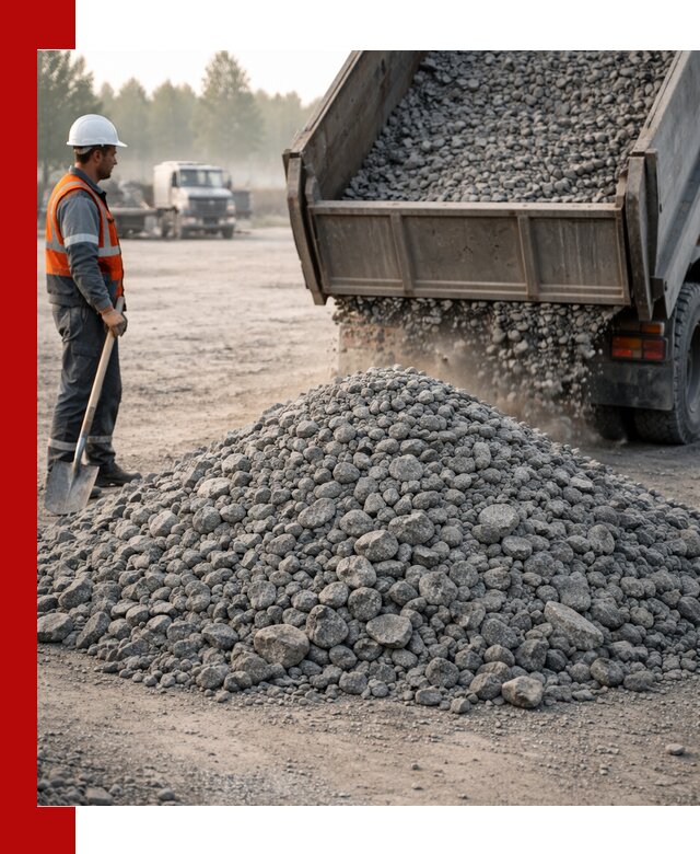 Гранитный щебень фракции 100–201 для строительства в Солнечногорске