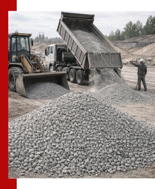 Доставка известнякового щебня фр. 5–20 в Солнечногорске