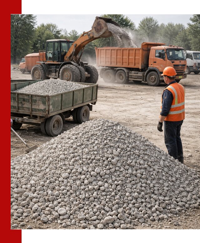 Доставка известнякового щебня фракция 20–40 в Солнечногорске