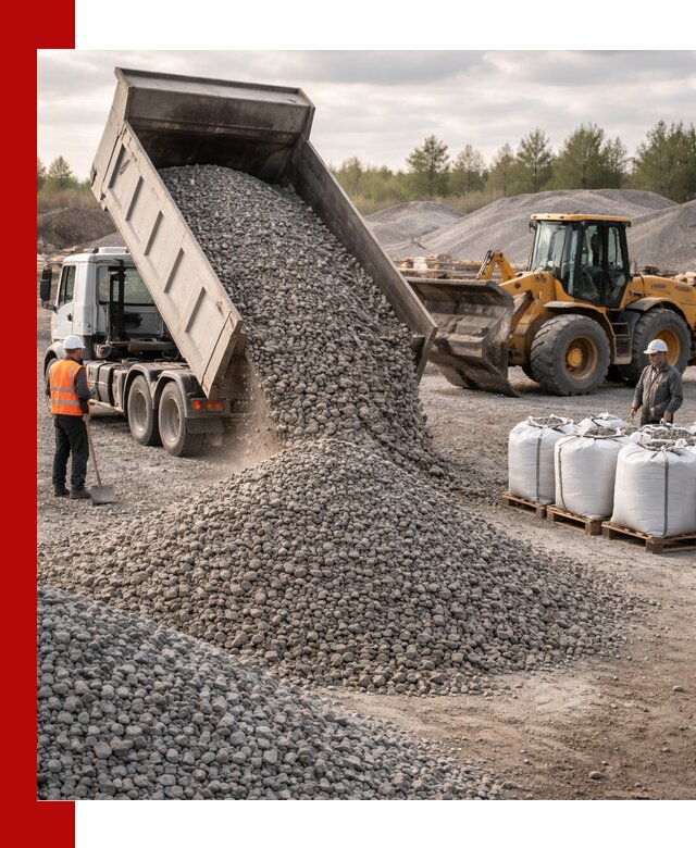 Бетонный щебень фракция 5–20 с доставкой в Солнечногорске