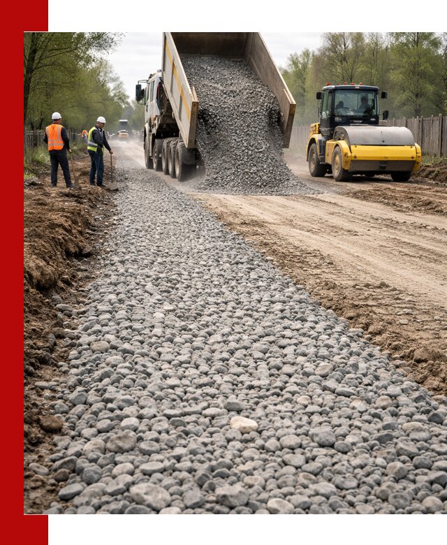 Доставка щебня для отсыпки дорог в Солнечногорске высокого качества