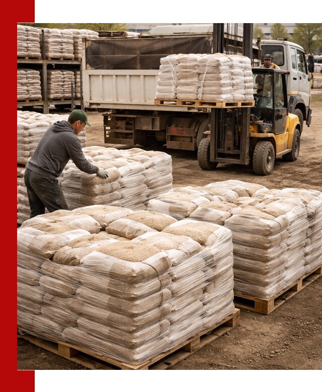 Карьерный песок в мешках с доставкой в Солнечногорске