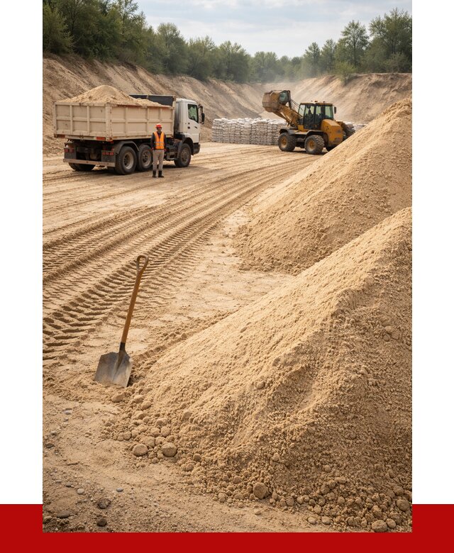 Карьерный песок мелкозернистый в Солнечногорске от 9367 р. | ПРОНЕРУДСлн