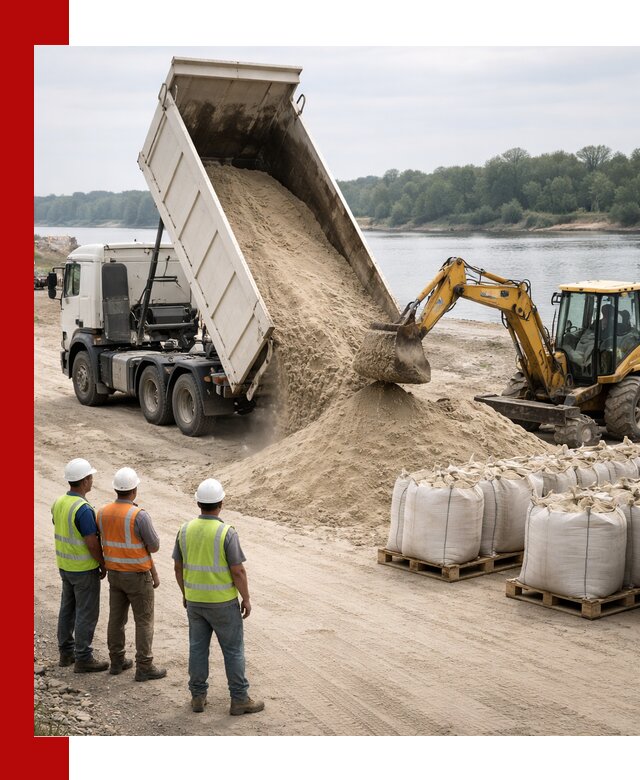 Доставка речного песка в Солнечногорске самосвалами и погрузкой