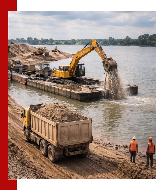 Намывной песок с доставкой в Солнечногорске оптом и в розницу