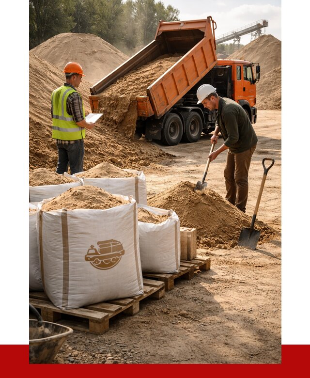Строительный песок в Солнечногорске от 2290 р. с доставкой, ПРОНЕРУДСлн