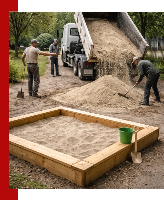 Песок для песочницы с доставкой в Солнечногорске недорого и чистый