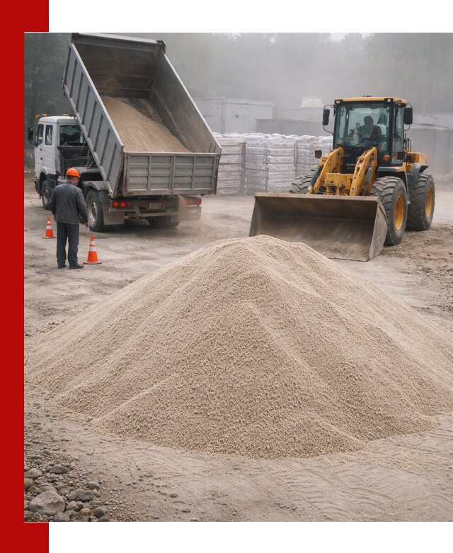 Кварцевый песок фракция 0–8 для стройработ в Солнечногорске