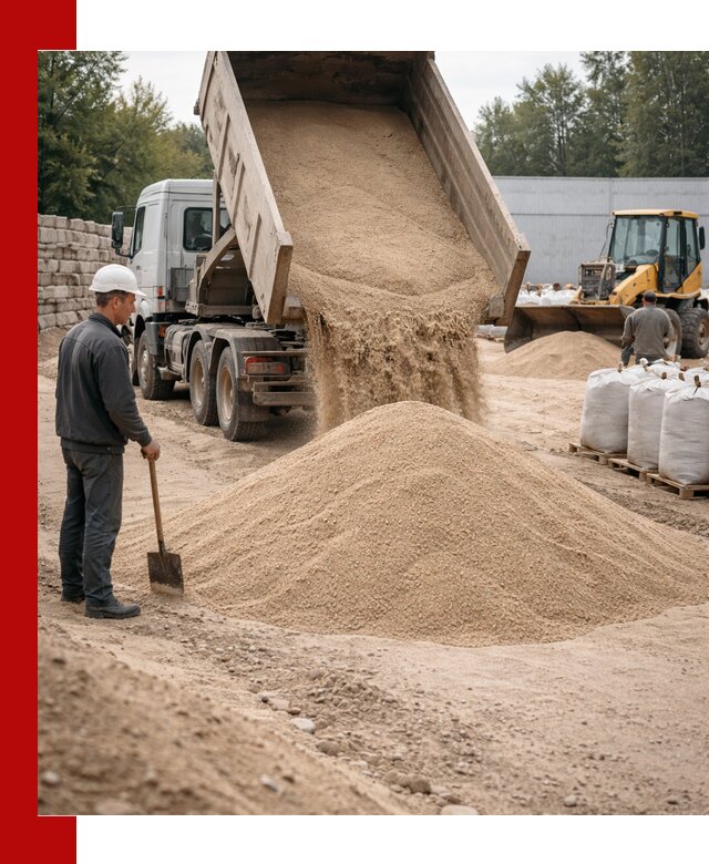 Кварцевый песок фракция 0–3 мм с доставкой в Солнечногорске