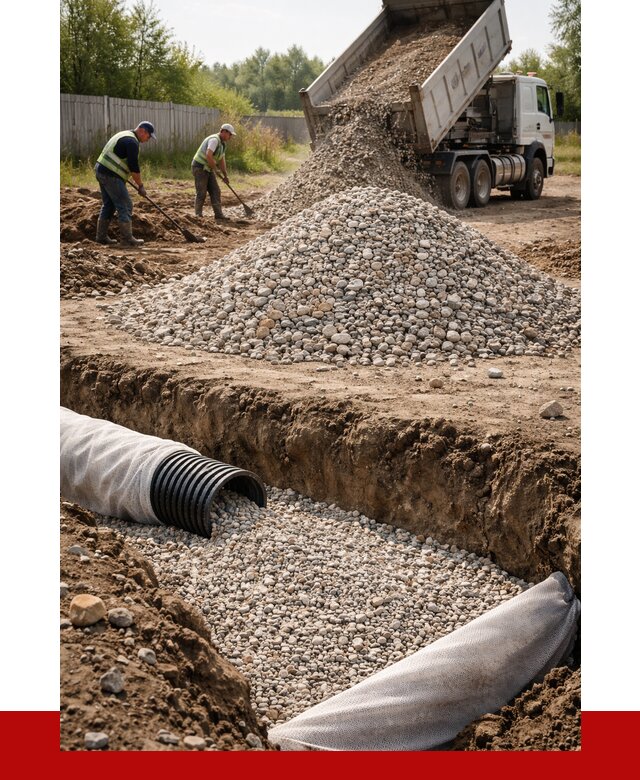 Гравий для дренажа в Солнечногорске от 2290 р., доставка ПРОНЕРУДСлн