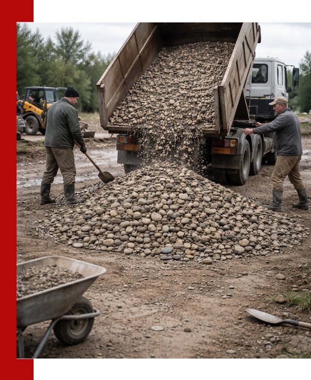 Доставка гальки речной оптом и в розницу в Солнечногорске