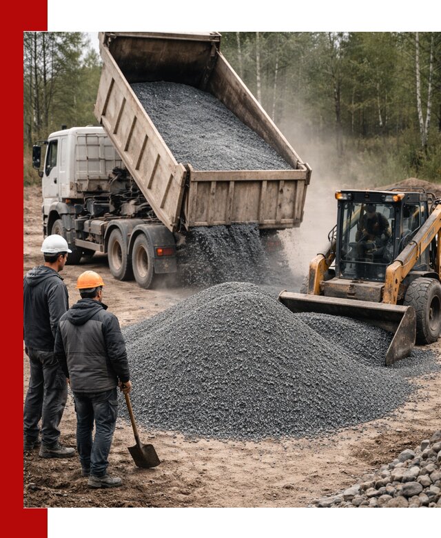 Гранитный отсев 0-5 с доставкой и разгрузкой в Солнечногорске