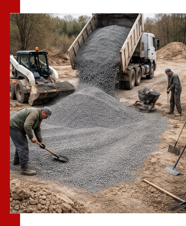 Отсев для подсыпки в Солнечногорске — доставка и подсыпка на участок