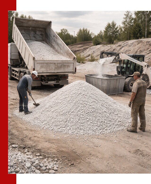 Доставка и продажа белой мраморной крошки в Солнечногорске