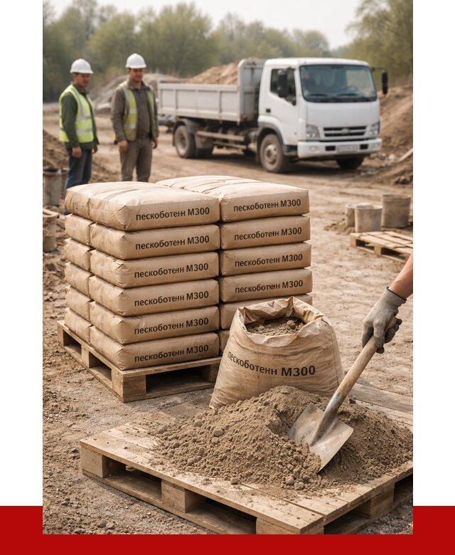 Пескобетон М300 в Солнечногорске с доставкой от 4840 р. за куб | ПРОНЕРУДСлн