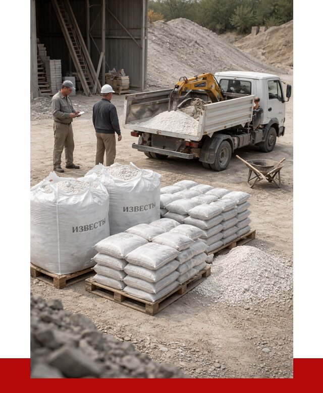 Известь строительная в Солнечногорске с доставкой от 4371 р. | ПРОНЕРУДСлн