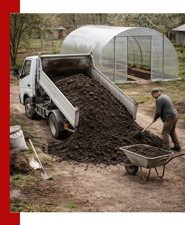 Чернозем для теплицы с доставкой в Солнечногорске