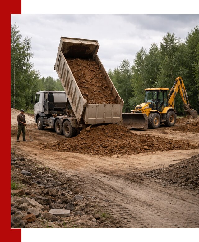 Доставка суглинка самосвалами в Солнечногорске подсыпка и планировка
