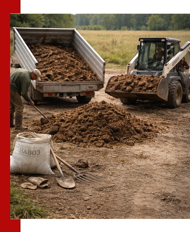Доставка конского навоза в Солнечногорске с разгрузкой и доставкой на объект