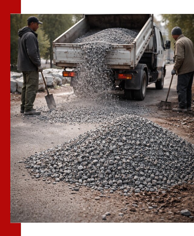 Гранитная крошка для посыпки дорог и тротуаров в Солнечногорске