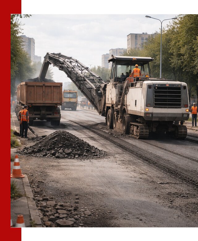 Фрезерованный асфальт в Солнечногорске — удаление и вывоз старого покрытия