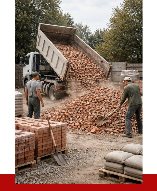 Бой кирпича в Солнечногорске с доставкой от 4371 руб/куб | ПРОНЕРУДСлн
