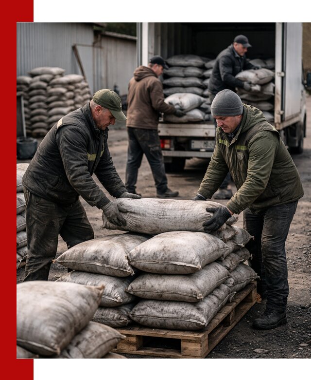 Доставка угля в мешках по выгодным ценам в Солнечногорске