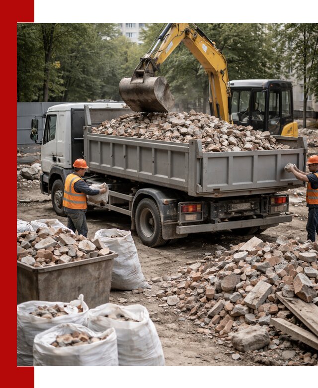 Вывоз строительного мусора в Солнечногорске с самосвалами и контейнерами