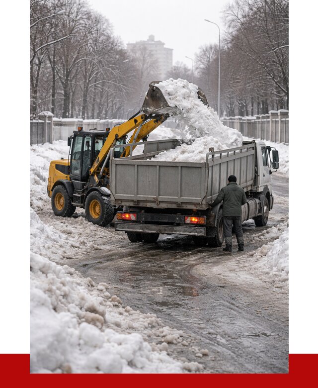 Вывоз снега с погрузкой в Солнечногорске от 3643 р. ПРОНЕРУДСлн