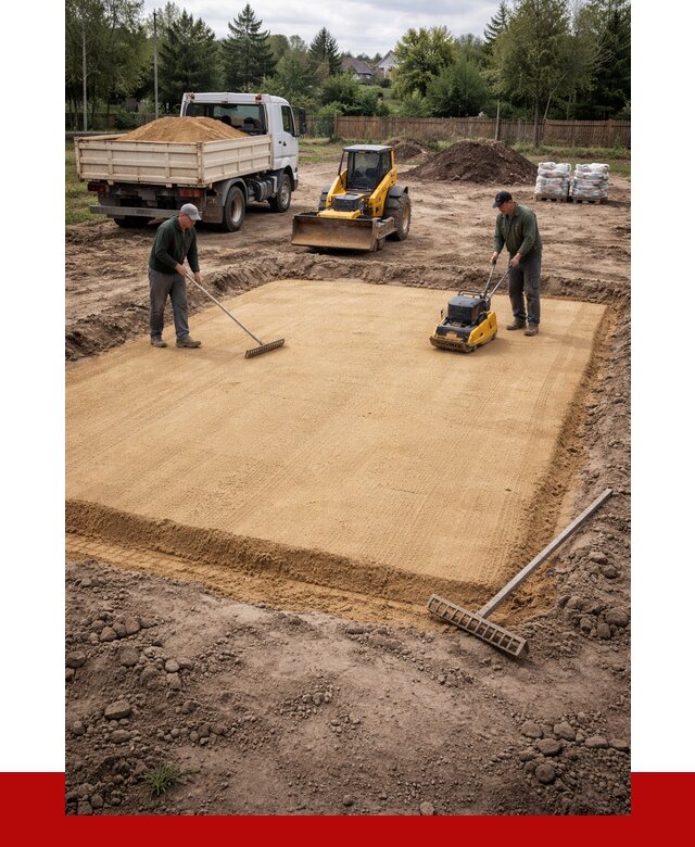 Устройство песчаной подушки в Солнечногорске от 4684 р. ПРОНЕРУДСлн